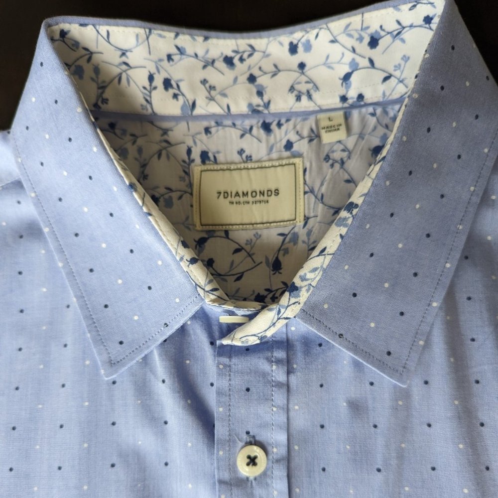 7 Diamonds Short Sleeve Cotton Shirt - Large